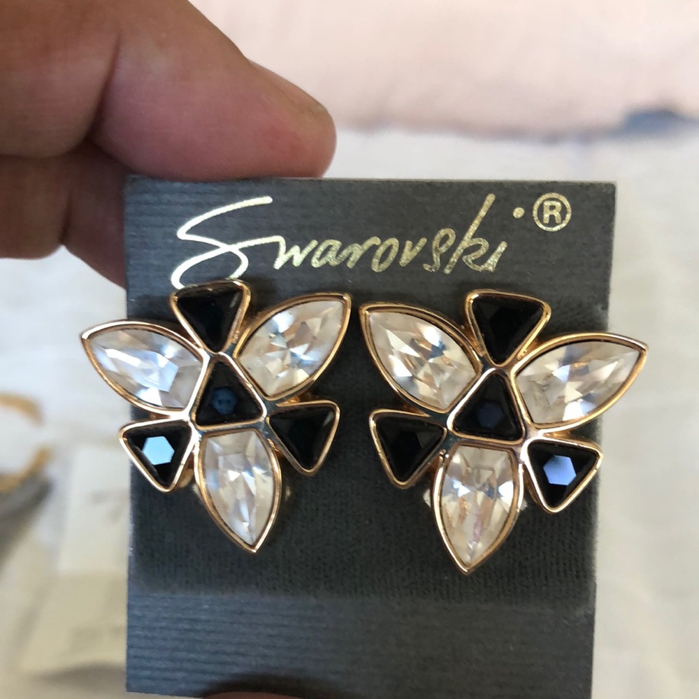 Swarovski Gold Bracelet and Earrings Set